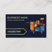 Carte De Visite Nettoyage professionnel de la maison Rose bleu mar (Devant)