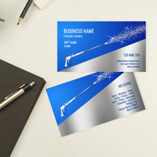 Carte De Visite Nettoyage professionnel de lavage sous pression Pu
