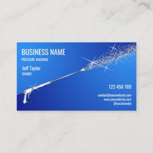 Carte De Visite Nettoyage professionnel de lavage sous pression Pu
