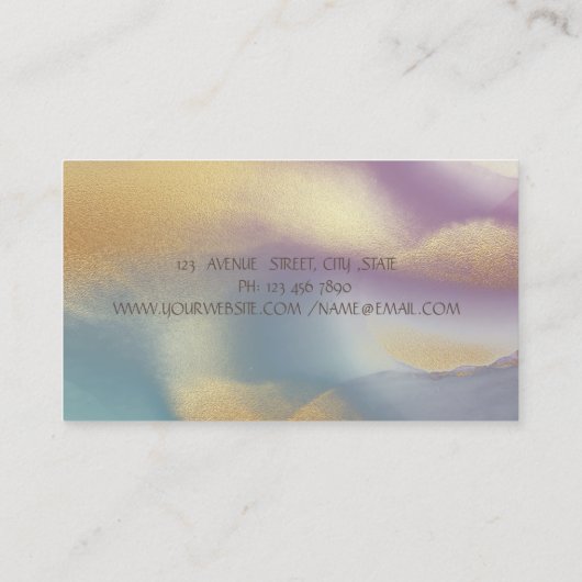 Carte De Visite Nettoyage professionnel de Parties scintillant or  (Dos)