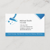 Carte De Visite Nettoyage professionnel des tapis et nettoyage des (Dos)
