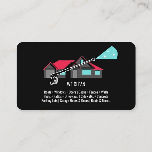 Carte De Visite Nettoyage professionnel sous pression Nettoyage so (Dos)