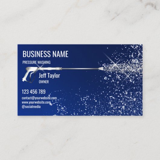 Carte De Visite Nettoyage professionnel sous pression Nettoyage so (Devant)