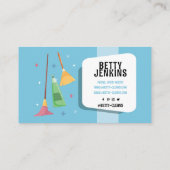Carte De Visite Nettoyage Rétro Nettoyant Maison de service (Dos)