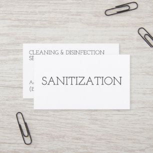 Carte De Visite Nettoyage Sanitisation Désinfection Minimale