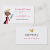 Carte De Visite Nettoyage Service de femme de ménage Caractère eth (Devant / Derrière)