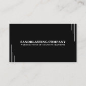 Carte De Visite Nettoyage simple au sablage blanc et noir (Dos)