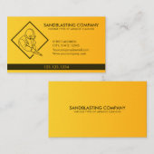 Carte De Visite Nettoyage simple de lave-linge à sablage jaune (Devant / Derrière)