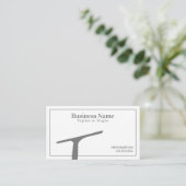 Carte De Visite Nettoyage simple des fenêtres de bordure grise et (Debout devant)