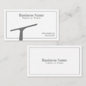 Carte De Visite Nettoyage simple des fenêtres de bordure grise et (Devant / Derrière)