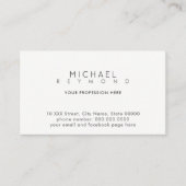 Carte De Visite nettoyage simple et minimum contact blanc professi (Devant)