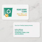 Carte De Visite Nettoyage vert (Devant / Derrière)