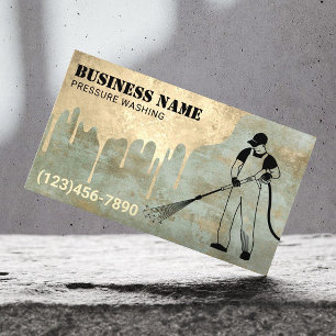 Carte De Visite Nettoyage Vintage de l'or par lavage de pression