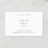 Carte De Visite Nettoyer Elegant Design Professionnel Modèle Moder (Dos)