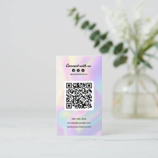 Carte De Visite Nettoyer Holographie Connectez-vous avec nous Coif