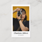 Carte De Visite Nettoyer la bordure blanche QR Code Photographe Ve (Devant)