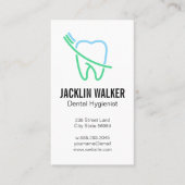 Carte De Visite Nettoyer la brosse des dents et des dents (Devant)