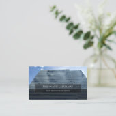 Carte De Visite Nettoyer la façade bureau gratte-ciel rectangles (Debout devant)