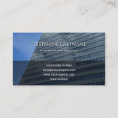 Carte De Visite Nettoyer la façade bureau gratte-ciel rectangles (Dos)