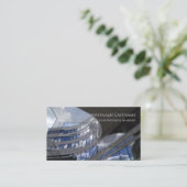 Carte De Visite Nettoyer la façade bureau gratte-ciel rectangles (Debout devant)