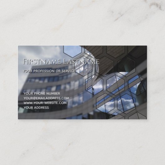 Carte De Visite Nettoyer la façade bureau gratte-ciel rectangles b (Dos)