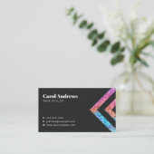 Carte De Visite Nettoyer la Parties scintillant arc-en-ciel Hologr (Debout devant)