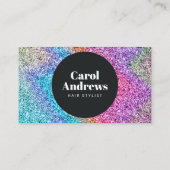 Carte De Visite Nettoyer la Parties scintillant arc-en-ciel Hologr (Dos)