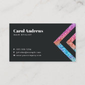 Carte De Visite Nettoyer la Parties scintillant arc-en-ciel Hologr (Devant)