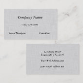 Carte De Visite Nettoyer la texture de lin blanc en croupe (Devant / Derrière)