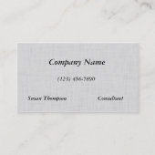 Carte De Visite Nettoyer la texture de lin blanc en croupe (Devant)