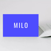 Carte De Visite Nettoyer la typographie professionnelle du néon bl