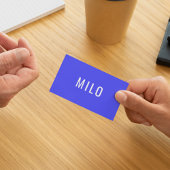 Carte De Visite Nettoyer la typographie professionnelle du néon bl