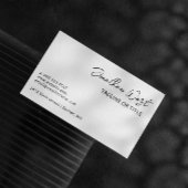 Carte De Visite Nettoyer le nom blanc dans le script de signature 