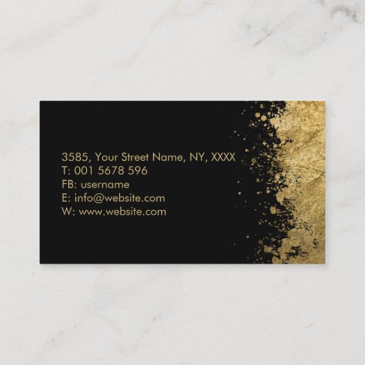 Carte De Visite Nettoyer le plaqueur d'or brossé minimal (Dos)