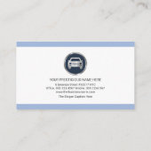 Carte De Visite Nettoyer les détails simples de la bordure bleue m (Dos)