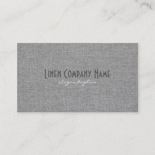 Carte De Visite Nettoyer Linge Noir et Gris Texture Burlap (Devant)