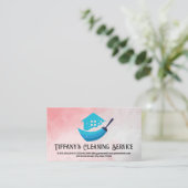 Carte De Visite Nettoyer | Logo de chambre de la maison (Debout devant)