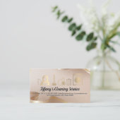 Carte De Visite Nettoyer | Maid | Icônes du service de nettoyage (Debout devant)