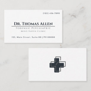 Carte De Visite Nettoyer Moderne Minimaliste Médicale Psychiatrie