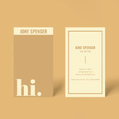 Carte De Visite Nettoyer Simple Bonjour hi Typographie Décontracté