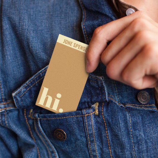 Carte De Visite Nettoyer Simple Bonjour hi Typographie Décontracté