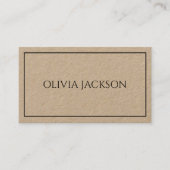 Carte De Visite Nettoyer Simple Noir Script Rustique Nature Craft (Devant)
