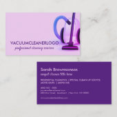 Carte De Visite Nettoyeur à vide pourpre Gardien de la maison (Devant / Derrière)