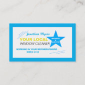 Carte De Visite Nettoyeur de fenêtre Blue Star, service de nettoya (Dos)