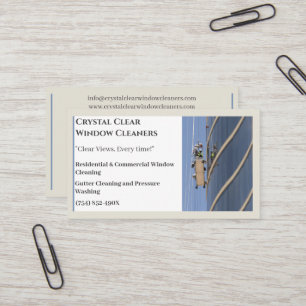 Carte De Visite Nettoyeur de fenêtre résidentiel commercial