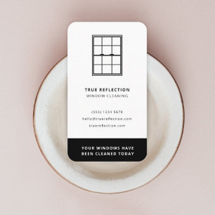 Carte De Visite Nettoyeur de fenêtres Windows Nettoyé Aujourd'hui 