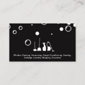 Carte De Visite Nettoyeur de maison | Bulles de savon (Dos)