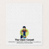 Carte De Visite Nettoyeur de tapis | Services à domicile (Extérieur déplié)