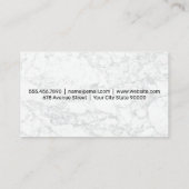 Carte De Visite Nettoyeur de viande | MARBRE BLANC (Dos)