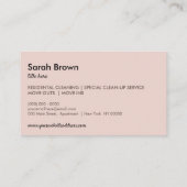 Carte De Visite Nettoyeur de vide beige Rendez-vous au ménage (Dos)